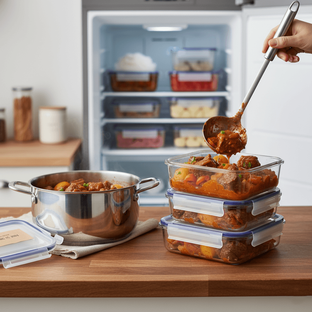 Carne de panela com batatas: Receita em 7 etapas simples 4 A Carne de panela com batatas pode ser facilmente congelada.