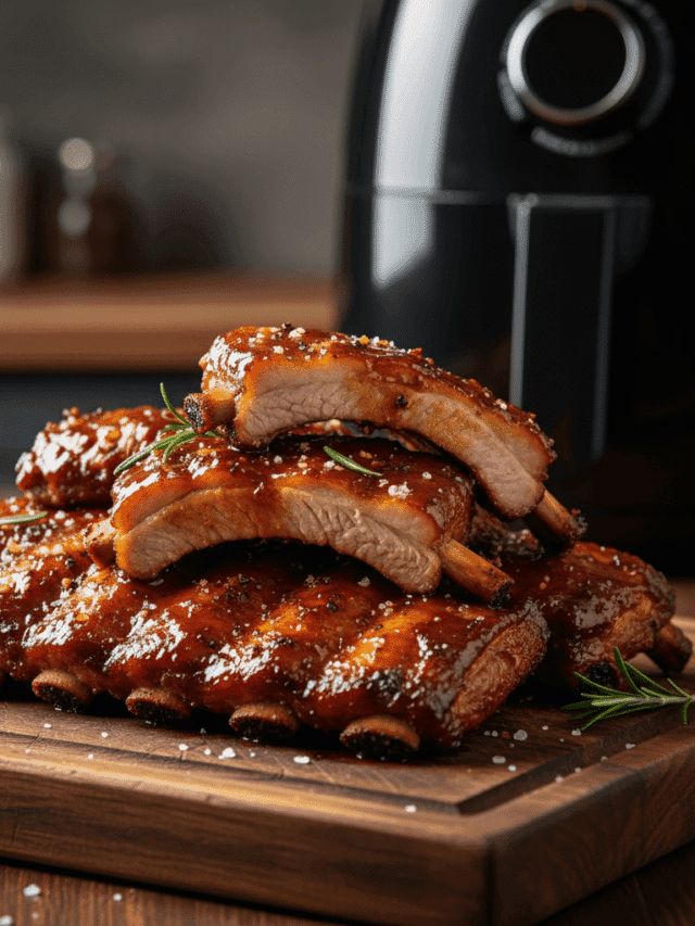 Costelinha de porco na airfryer: Suculenta e crocante