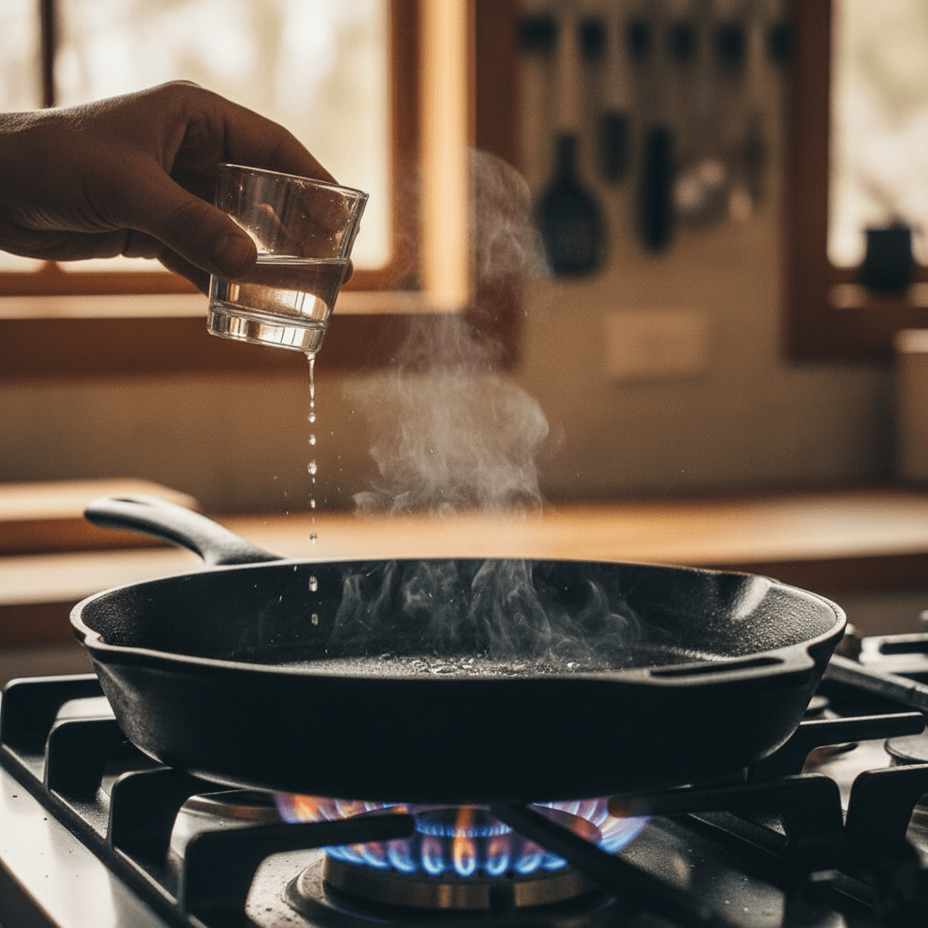 Como fazer bife ancho perfeito na frigideira em 5 passos 4 Pré-aquecimento da frigideira - Como fazer bife ancho