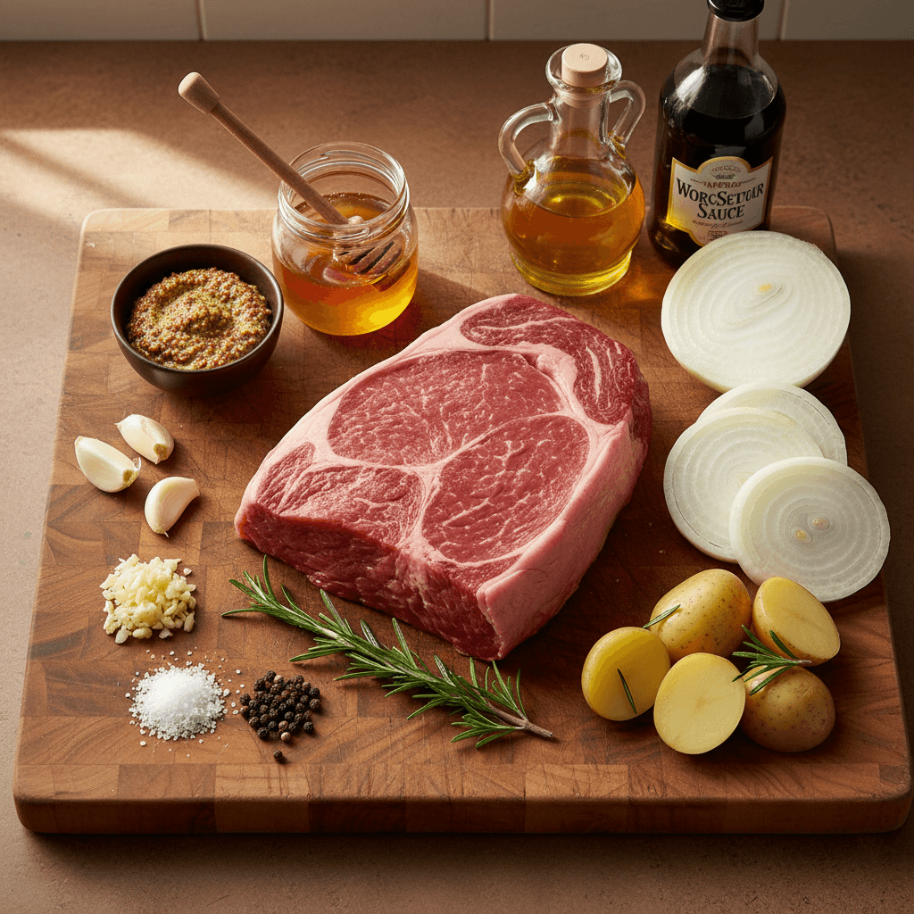 Maminha assada no forno: Receita fácil com mostarda e mel 2 Maminha no forno com mostarda e mel ingredientes