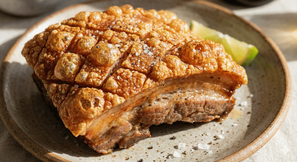 panceta na panela de pressao pururuca