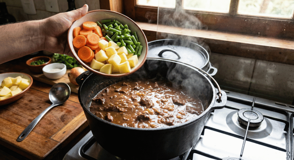 Legumes picadinho de carne